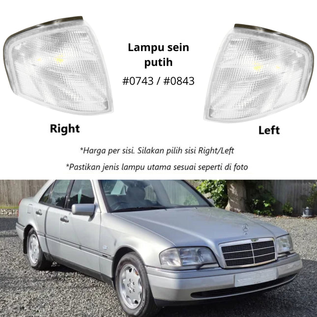Mercedes W202 Lampu Sein Kuning Putih Sen Depan Turn Signal Mercy Cibo C180 C240