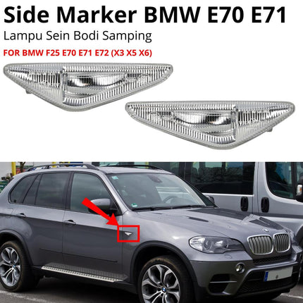 BMW F25 E70 E71 Side Marker Lights Lampu Sein Samping Turn Signal X3 X5 X6