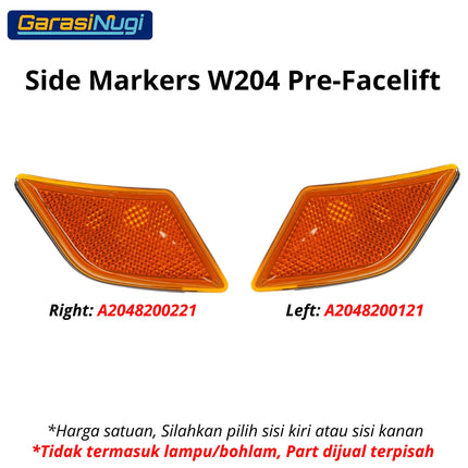 Mercedes W204 Side Marker Lights Lampu Sein Samping LED Mercy C200 C250