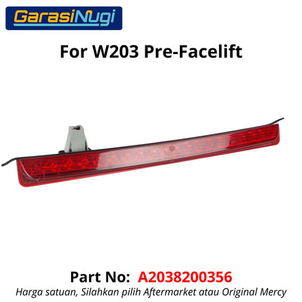 Stop Lamp Pintu Bagasi Mercy W203 High Mounted Third Brake Light For C200 C250