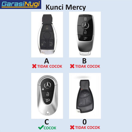 Key Case For Mercedes W167 Sarung Kunci Magnetic Case Carbon Edition