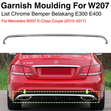 Rear Chrome For Mercy W207 Garnish Moulding Bemper Belakang E300 E400