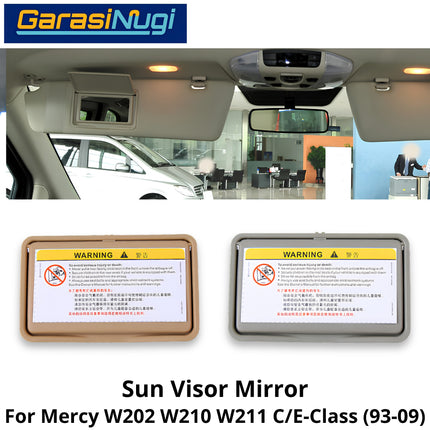 Sun Visor Mercy W202 W210 W211 Cermin Mirror Sunvisor Cover Kaca Pelindung Matahari Mercedes C200 E230 E240