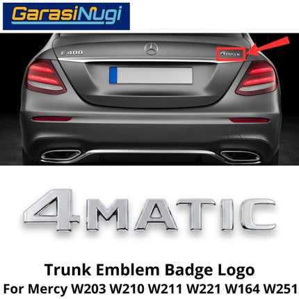 Rear Trunk Lid Mercy W203 W210 W221 W164 W251 4MATIC Emblem Logo Bagasi Belakang Mercedes C200 E200 ML GL