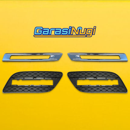 Fog Trim For Mercy W166 X166 Pre-Facelift Cover Chrome Lampu Kabut Grill Mercedes ML GL