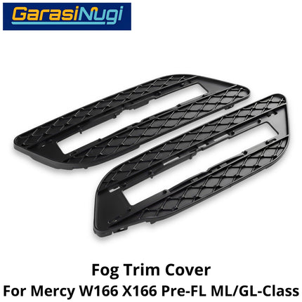 Fog Trim For Mercy W166 X166 Pre-Facelift Cover Chrome Lampu Kabut Grill Mercedes ML GL