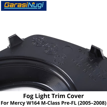 Fog Trim Mercy W164 Pre-Facelift Cover Chrome Lampu Kabut Grill Mercedes M ML 2005-2008