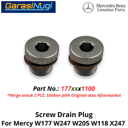 Differential Oil Drain Mercy W177 W247 W205 Fill Screw Plug Baut Pembuangan Oli Diferensial Belakang A200 B200 C200