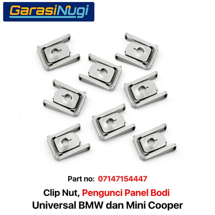 Clip Nut Universal BMW MINI 07147154447 Klip Pengunci Panel Bodi Dan Sasis