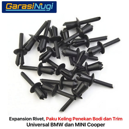 Expansion Rivet Universal BMW MINI 51161881149 Paku Keling Penekan Bodi dan Trim