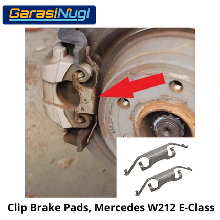 Klip Kampas Rem Belakang Mercedes W212 Brake Pad Clip E200 E250