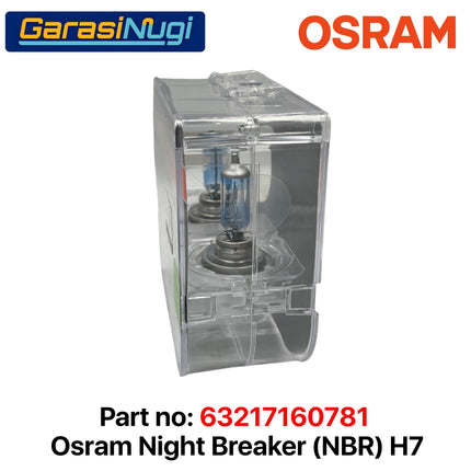 OSRAM Night Breaker NBR H7 Headlamp Bulb Halogen Lampu Utama 12V 55W