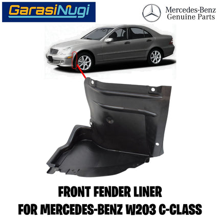 Front Fender Liner Mercy W203 Pelindung Percikan Air Tutup Spakbor Depan C200