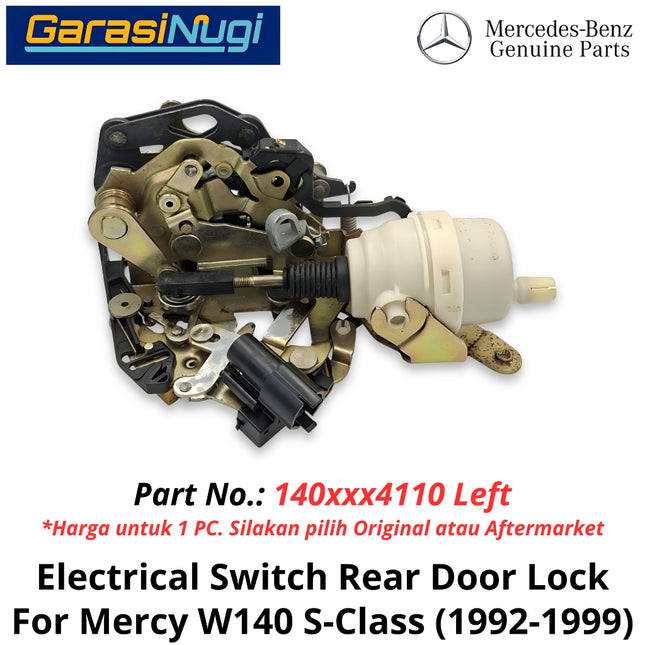 Electrical Rear Mercy W140 Switch Door Lock Sistem Pengunci Pintu Belakang Original Mercedes S280