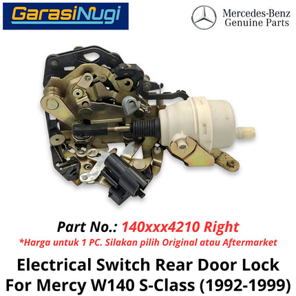 Electrical Rear Mercy W140 Switch Door Lock Sistem Pengunci Pintu Belakang Original Mercedes S280