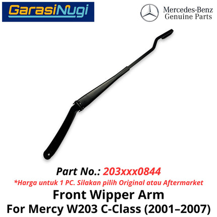 Front Wiper Arm Mercy W203 Gagang Blade Kaca Depan 2038200844 Original Mercedes C200