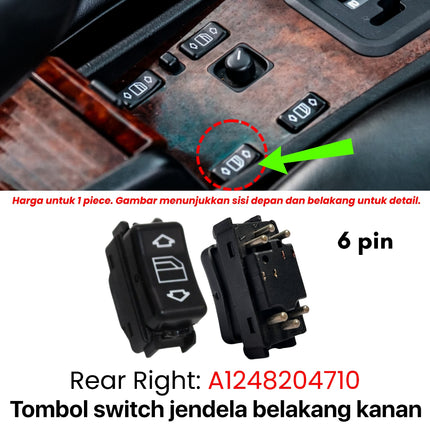 Window Switch Mercedes W124 W201 Sakelar Pengatur Jendela Mercy Boxer 230E 300E