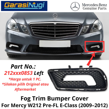 Fog Trim Mercy W212 Pre-FL AMG Bumper Strip Grille Chrome Original Mercedes E200