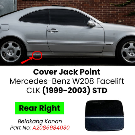Mercedes W208 Facelift Side Jack Point Dongkrak Cover Tutup Samping Mercy CLK