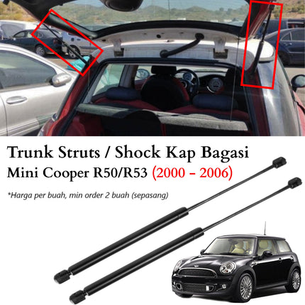 Mini Cooper R50 R53 Per Shock Trunk Rear Strut Kap Bagasi Belakang 2000-2006