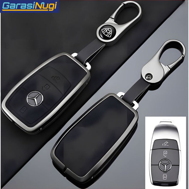 Key Case For Mercedes W177 Sarung Kunci Kulit Metal Gun Leather Short Keychain