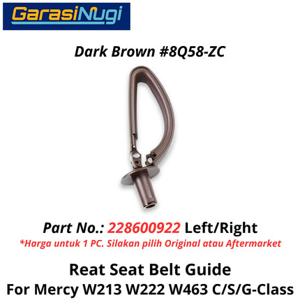 Seat Belt Mercy W213 W222 W463 Guide Assembly Penutup Sabuk Pengaman Belakang E200 S450 G500