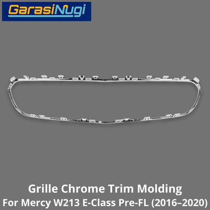 Grille Chrome Mercy W213 Pre-Facelift Trim Moulding Bumper Depan Molding Mercedes E200