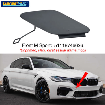 Cover Towing For BMW F90 LCI Bumper Tow Tutup Lubang Derek M5 2019 - 2023