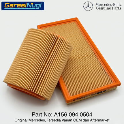Original Air Filter For Mercedes W204 W211 W212  Engine Intake Saringan Udara Mesin M156 AMG