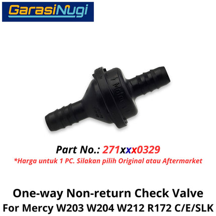 Crankcase Breather Mercy W203 W212 R172 One-Way Check Valve Hose Selang Katup Rem Satu Arah C200 E200 SLK