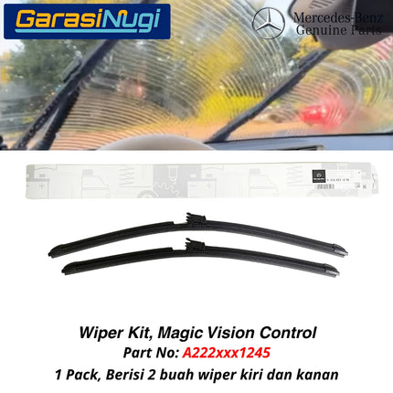 Mercedes W222 V222 Wiper Frameless Kit Original Kaca Depan Front Window S350 S400