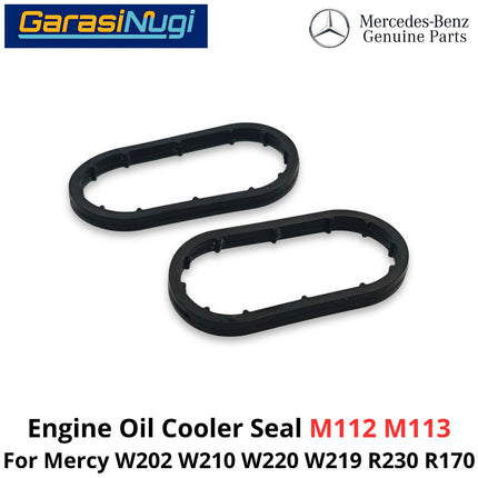 Engine Oil Cooler Mercy W202 W210 W220 R230 W170 Seal Gasket Ring Pendingin Oli Mesin M112 M113 Mercedes C200 E200 SLK