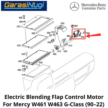 Electric Blending Cap Mercy W461 W463 Control Motor Pengendali Katup Pencampur Elektrik Mercedes G500