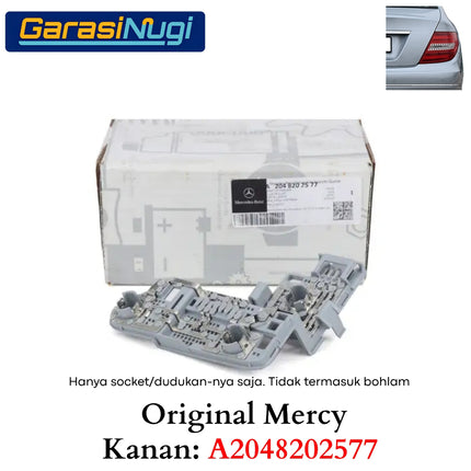 Dudukan Socket Lampu Belakang Mercy W204 Facelift Bulb Holder Rear Lamp C200 C250