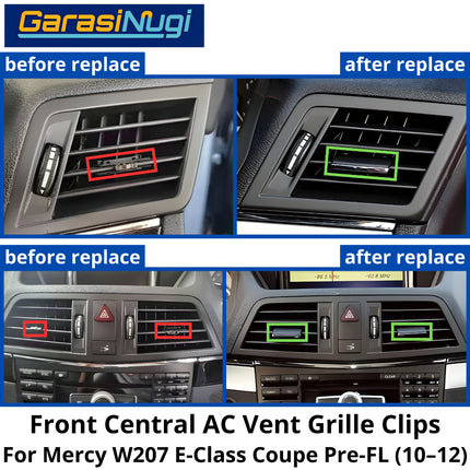 Front Air Conditioner Grill Mercy W207 Vent Slider Tab Clip Pegangan Klip Kisi-Kisi AC Mercedes E250 2010-2012