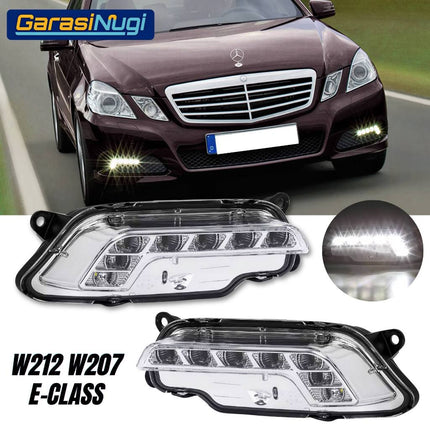 Fog Lights Lampu Kabut Bumper LED DRL Mercedes W212 W207 E350 E550