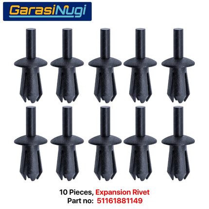 Expansion Rivet Universal BMW MINI 51161881149 Paku Keling Penekan Bodi dan Trim