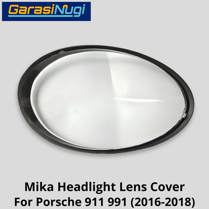 Mika Headlight Porsche 911 991 Lens Kaca Cover Lampu Depan 2016-2018