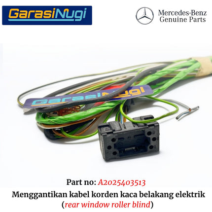 Wiring Harness Mercy W202 Kabel Tirai Elektrik Kaca Belakang Original Rear Curtain Cable C180