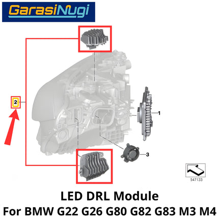 DRL LED For BMW G22 G26 G80 G82 Angel Eyes Halo Light Module Lampu Senja M3 M4