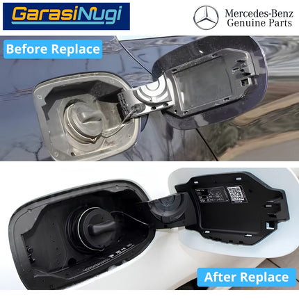Fuel Filler Mercy W205 Recess Tank Cover Tangki Bahan Bakar BBM Mercedes C200 C300 16-21