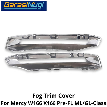 Fog Trim For Mercy W166 X166 Pre-Facelift Cover Chrome Lampu Kabut Grill Mercedes ML GL