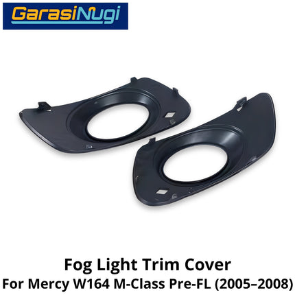 Fog Trim Mercy W164 Pre-Facelift Cover Chrome Lampu Kabut Grill Mercedes M ML 2005-2008