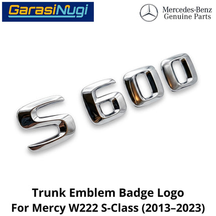Rear Trunk Lid Mercy W222 S600 Emblem Logo Bagasi Belakang Original Mercedes-Benz