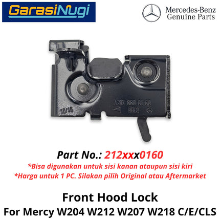 Front Hood Lock Mercy W204 W212 W207 W218 Sistem Pengunci Kap Mesin Mercedes C200 E200 CLS