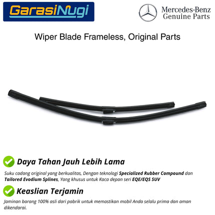 Mercedes X294 X296 Wiper Frameless Kit Original Kaca Depan Front Window EQE EQS 350