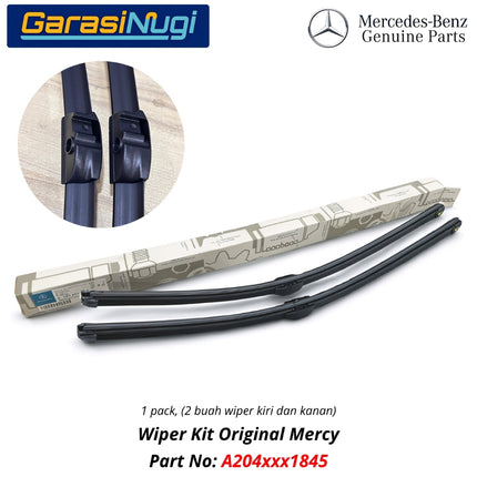 Mercedes W204 Wiper Frameless Kit Original Kaca Depan Front Window C180 C200
