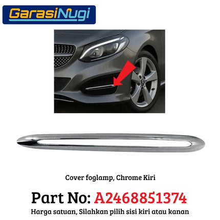 Fog Trim For Mercedes W246 Cover Lampu Kabut Garnish Moulding B180 B200