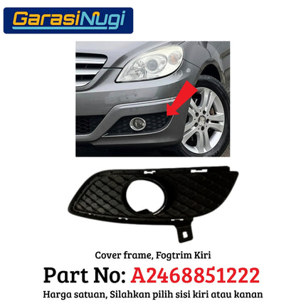 Fog Trim For Mercedes W246 Cover Lampu Kabut Garnish Moulding B180 B200