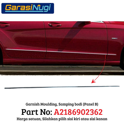 Chrome Stripe Mercy W218 Front Rear Garnish Moulding Bumper Depan Belakang CLS